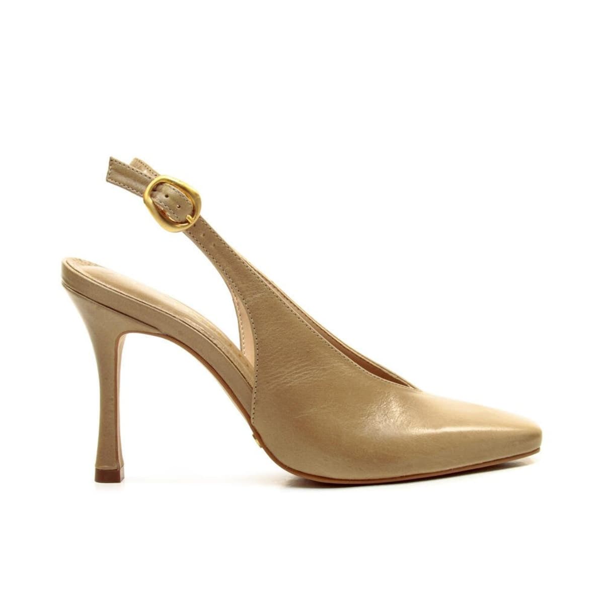 Slingback Couro Nude Cano Médio Cecconello 2962006-3