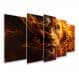Kit Quadro Decorativo Animais Para Sala de Estar 128x72cm A115 - Pallazio