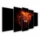Kit Quadro Decorativo Animais Para Sala de Estar 88x48cm A193 - Pallazio