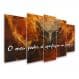 Kit Quadro Decorativo Animais Para Sala de Estar 108x60cm A127 - Pallazio