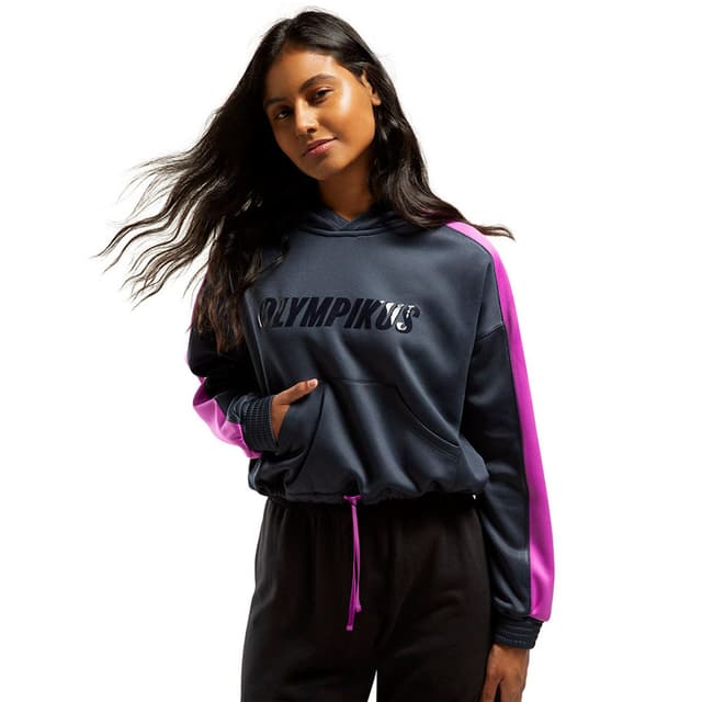 Moletom Cropped Olympikus Feminino M Azul