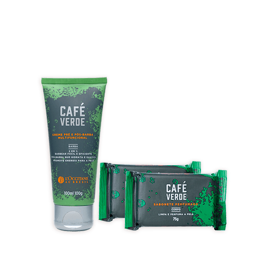 Combo Masculino Barba e Sabonetes Café Verde