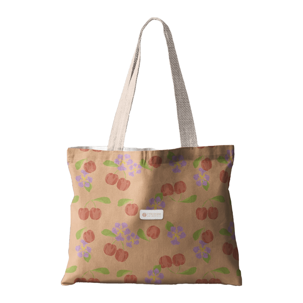 Ecobag Laranja Estampa Acerola