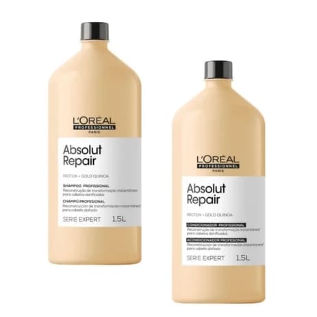 Kit Shampoo E Condicionador 1,5l Lore Absolut cortex Repair Gold Quinoa lor cortex