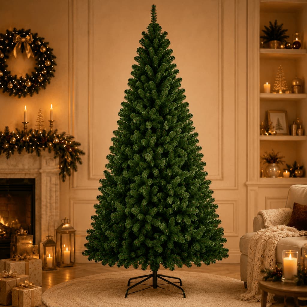 Árvore De Natal Pinheiro 210cm 600 Galhos Cheia Premium Verde