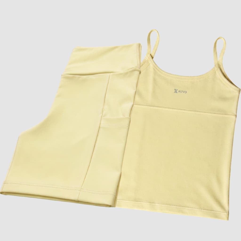 Conjunto Fitness Camiseta Regata Forro Duplo Short com Bolso Corrida Academia Moda feminina Casual