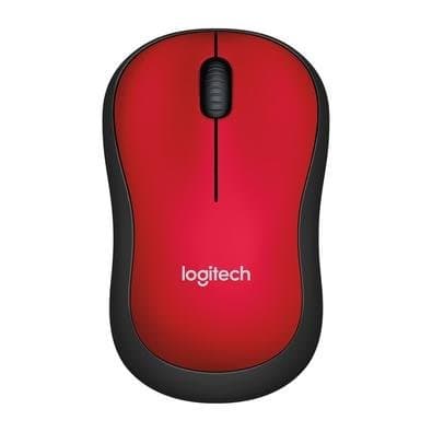 Mouse sem fio Logitech M185 com Design Ambidestro Compacto, Conexão USB e Pilha Inclusa, Vermelho - 910-003635