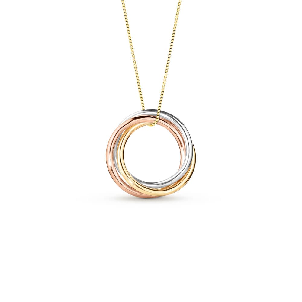 Pingente Tricolore em Ouro Amarelo, Ouro Branco e Ouro Rose 18k, 16.3mm