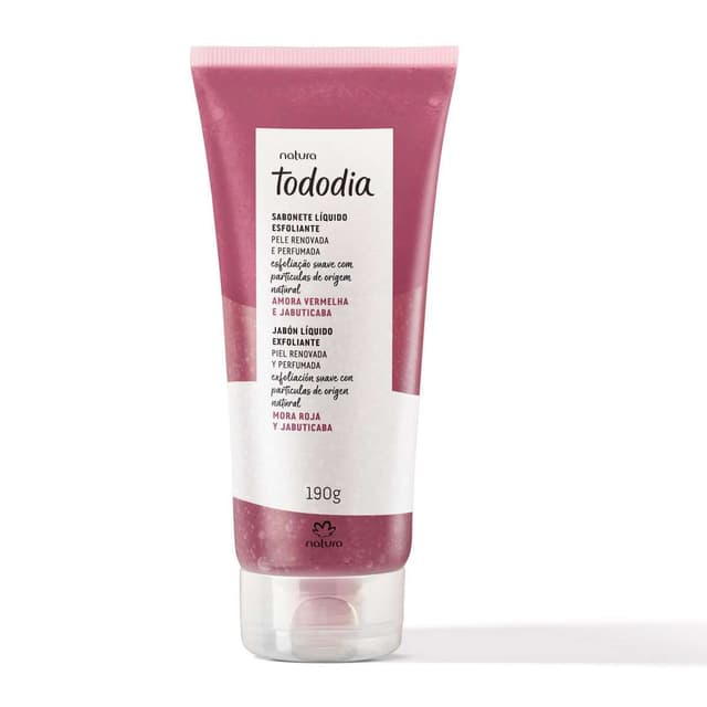 Tododia Sabonete Liquido Esfoliante Amora Vermelha e Jabuticaba 190 g