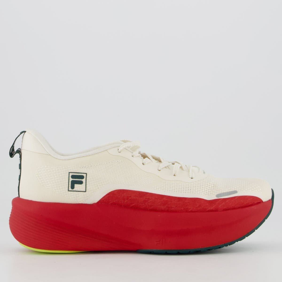 Tenis Fila Aero Skyfoam Feminino Bege e Vermelho