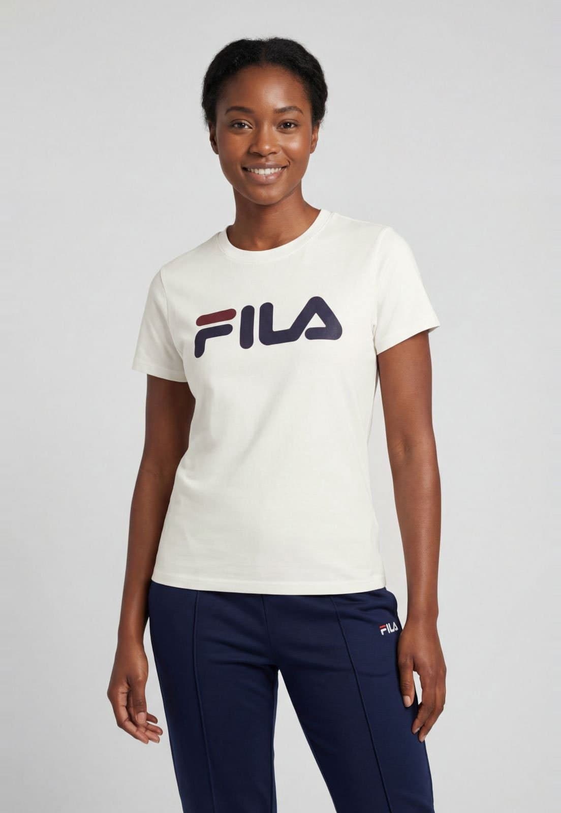 Camiseta Feminina Fila Letter Premium II Branca