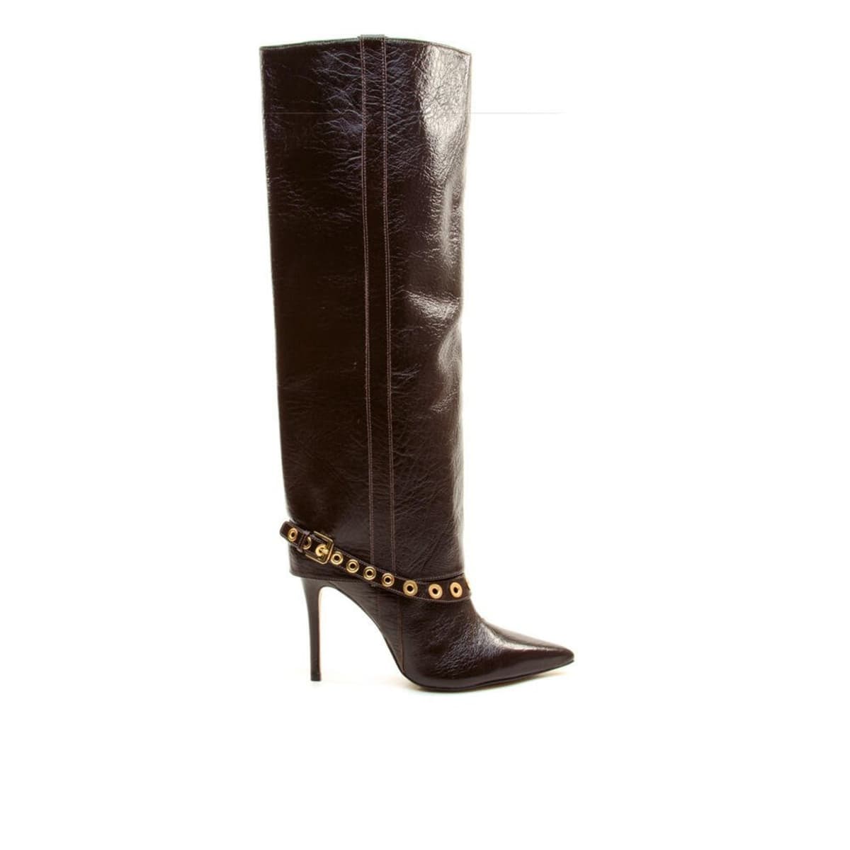 Bota Couro Marrom Cano Longo Cecconello 2906002-1