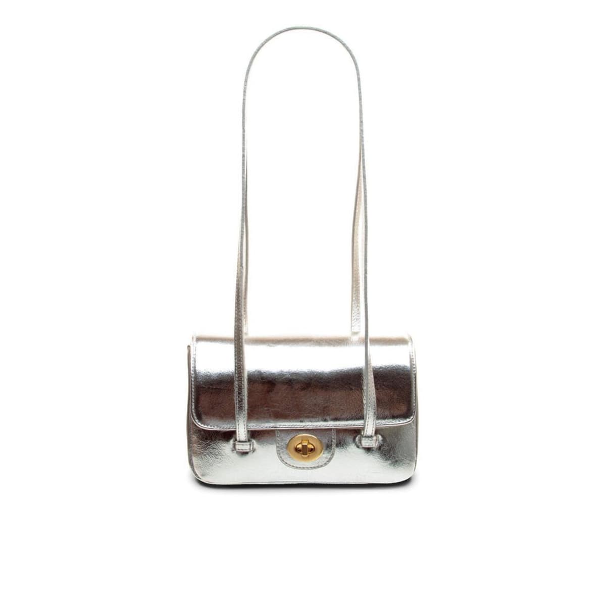 Bolsa Couro Prata Cecconello C2966-3