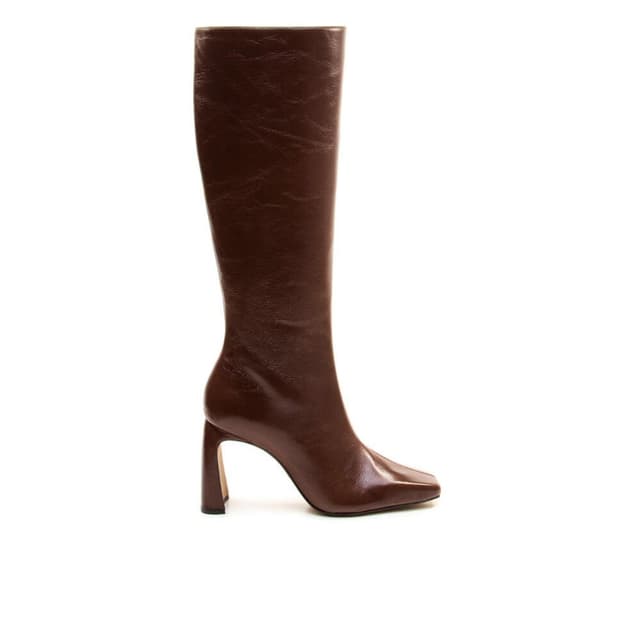 Bota Couro Marrom Cano Longo Cecconello 2973005-2