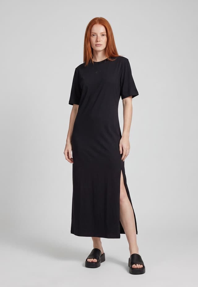Vestido Feminino Colcci Midi Fenda Preto