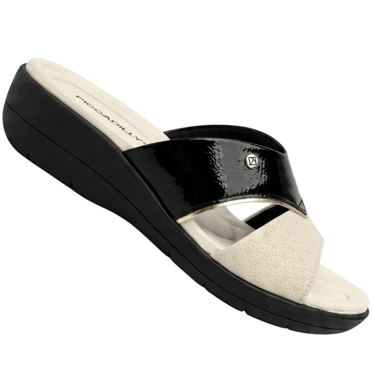 Tamanco Piccadilly 239043 Fascite Salto Medio Feminino