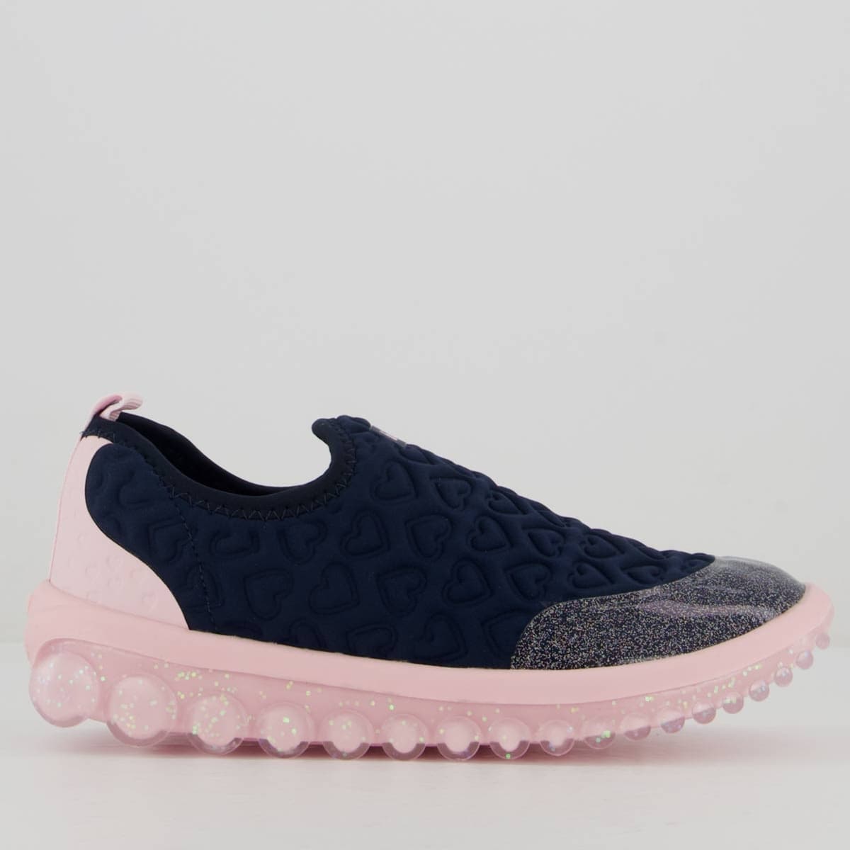 Tênis Bibi Roller 2.0 Coração Marinho e Rosa