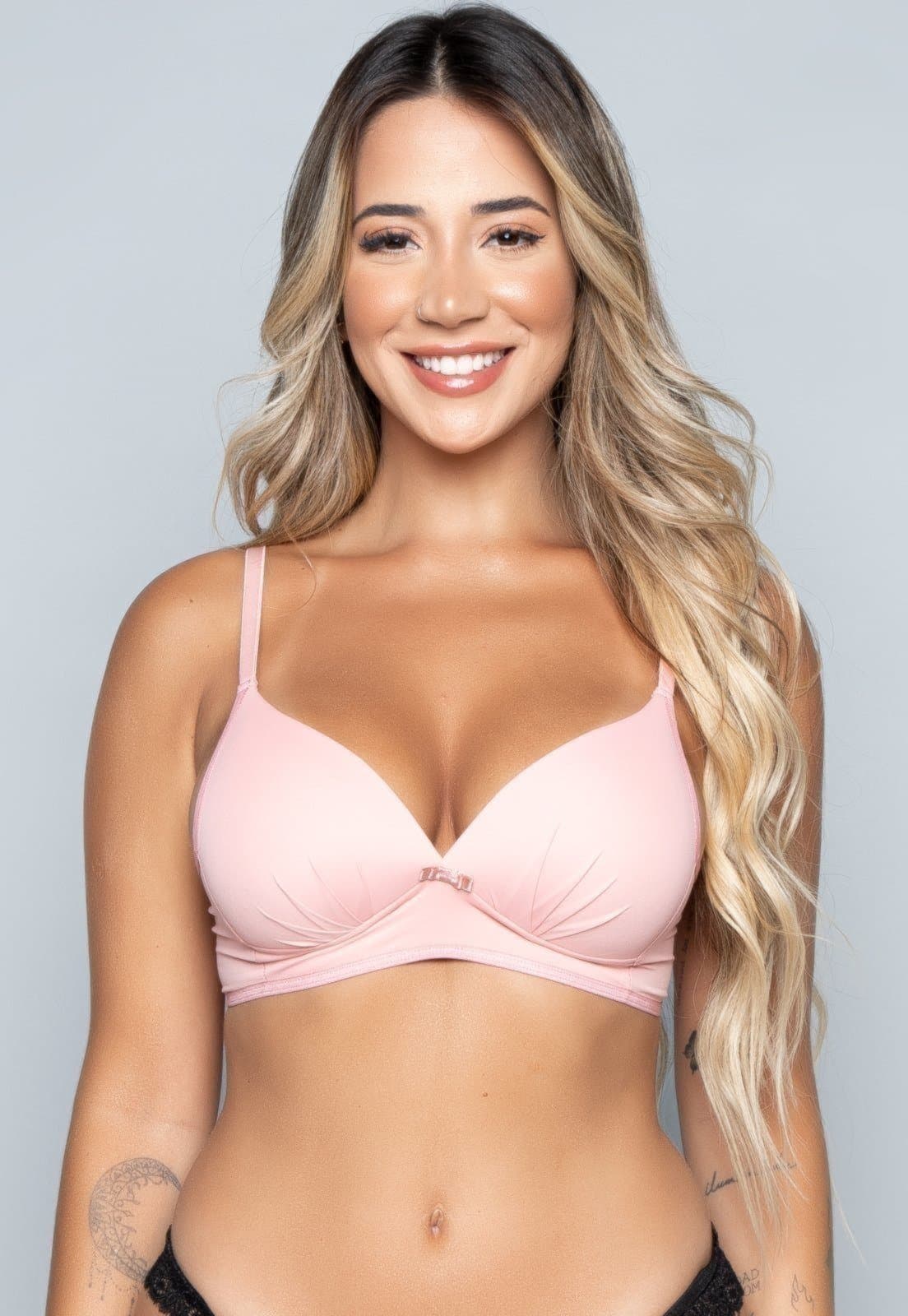 Sutiã Vekyo com Bojo Molinho Flex sem Arco Soft Rosa Claro