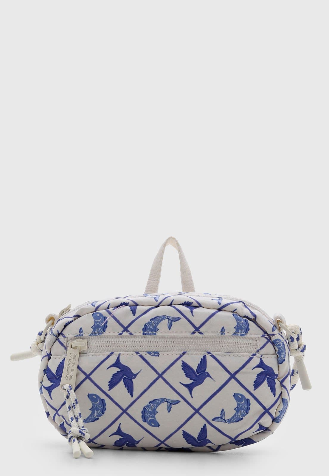 Bolsa FARM Estampa Geométrica Branca