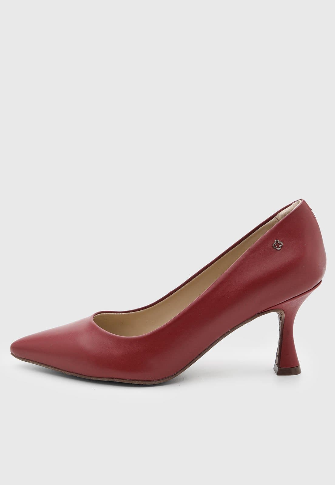Scarpin Capodarte Bico Fino Salto Alto Vermelho
