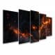 Kit Quadro Decorativo Animais Para Sala de Estar 88x48cm A73 - Pallazio