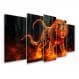 Kit Quadro Decorativo Animais Para Sala de Estar 78x42cm A157 - Pallazio