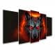 Kit Quadro Decorativo Animais Para Sala de Estar 108x60cm A85 - Pallazio