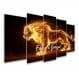 Kit Quadro Decorativo Animais Para Sala de Estar 88x48cm A121 - Pallazio
