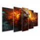 Kit Quadro Decorativo Animais Para Sala de Estar 108x60cm - Pallazio