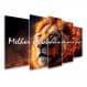 Kit Quadro Decorativo Animais Para Sala de Estar 88x48cm A109 - Pallazio