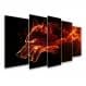Kit Quadro Decorativo Animais Para Sala de Estar 88x48cm A211 - Pallazio