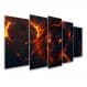 Kit Quadro Decorativo Animais Para Sala de Estar 78x42cm A61 - Pallazio
